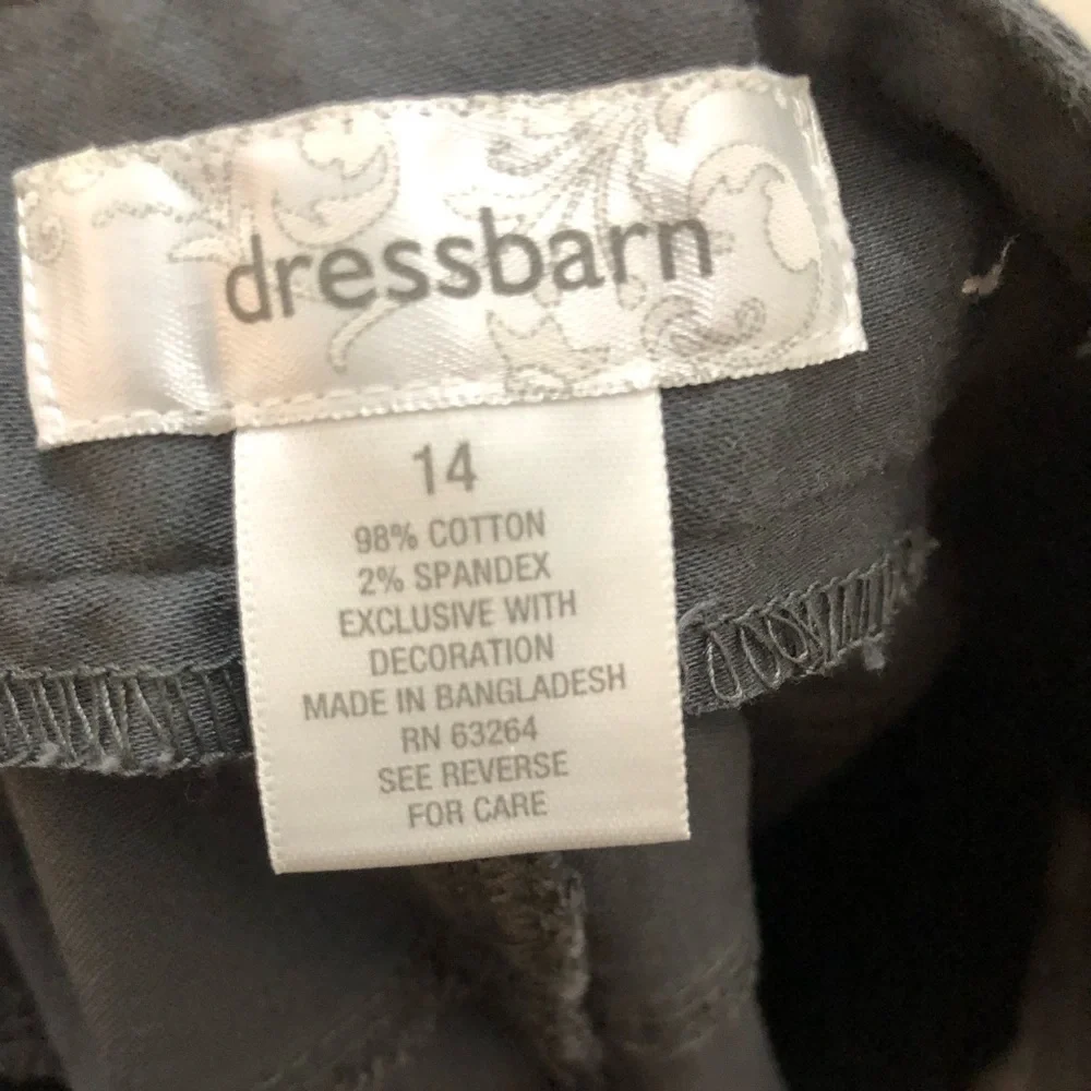 Dressbarn Women’s Gray Chino Pants Size 14
